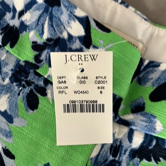 J. Crew factory linen blend floral pleated shorts size 6 new nwt - Picture 3 of 8